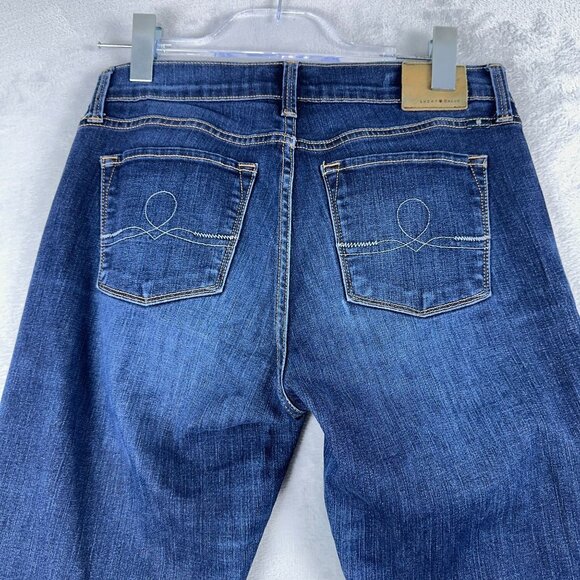 Lucky Brand Skinny Jeans Womens Size 6/28 Handcrafted Mid Rise Dark Wash Blue - Picture 4 of 13
